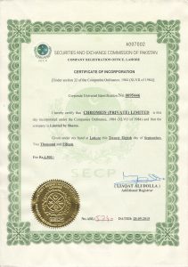 Certificate of Incorporation