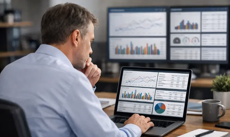 Business teams using real-time data insights to improve operational performance