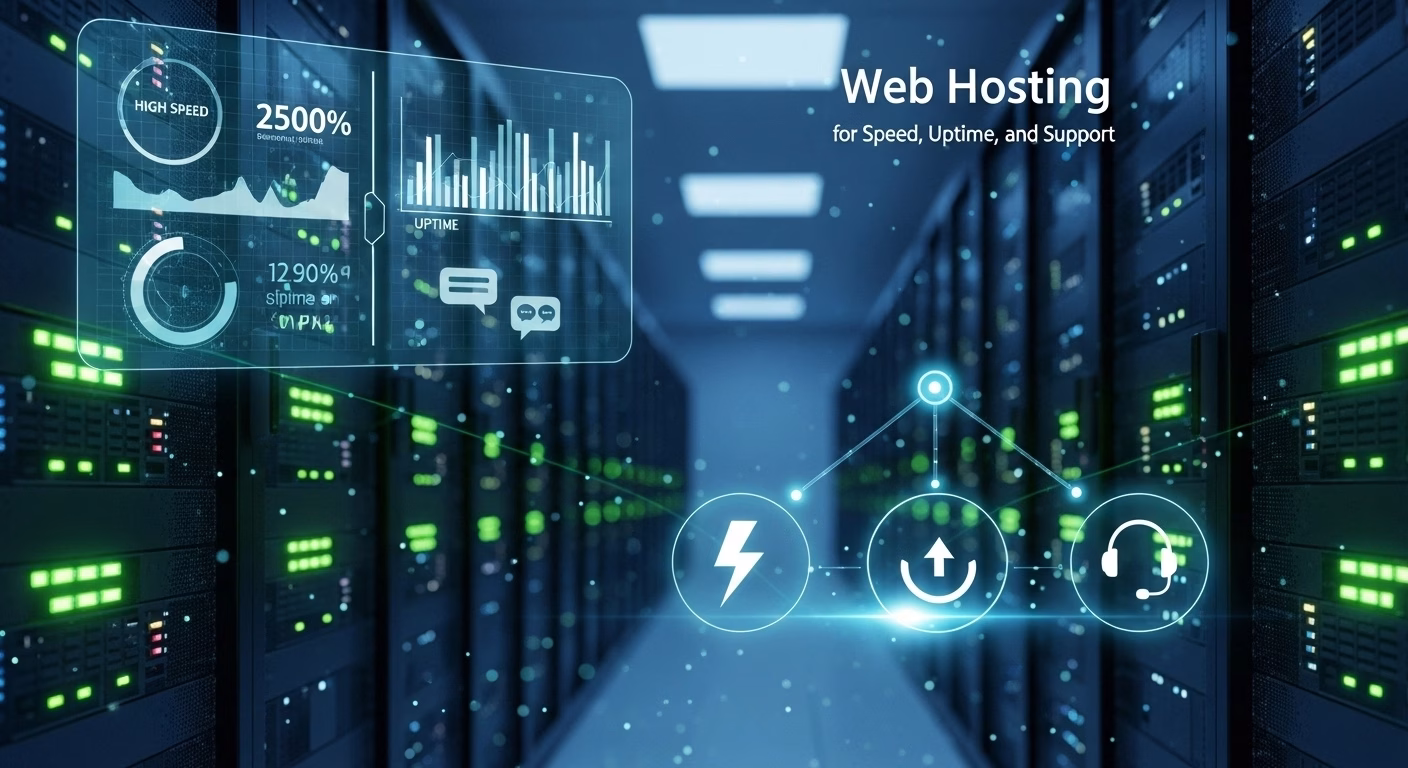 Business website performance supported by reliable web hosting services