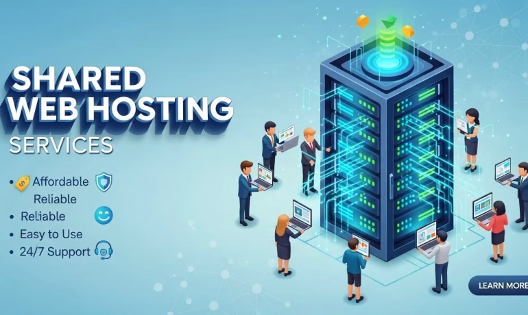 Shared web hosting providing fast performance and secure websites