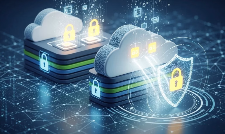 Cloud security protecting business data through encryption and access controls