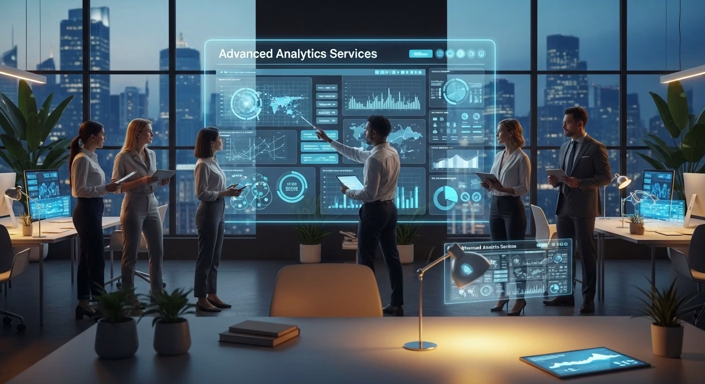 Advanced analytics transforming business data into actionable insights