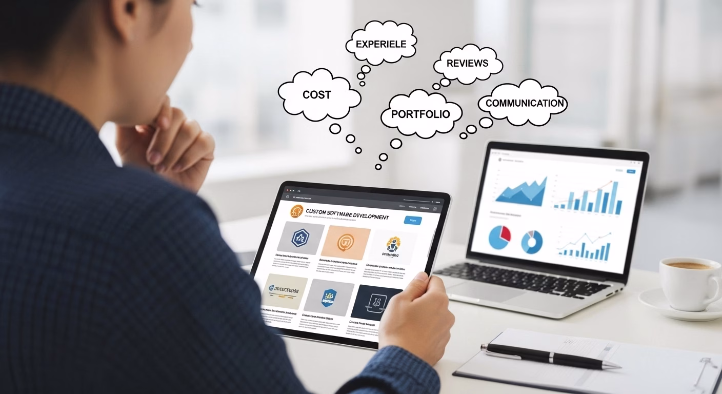 Custom software development agency building business-focused solutions