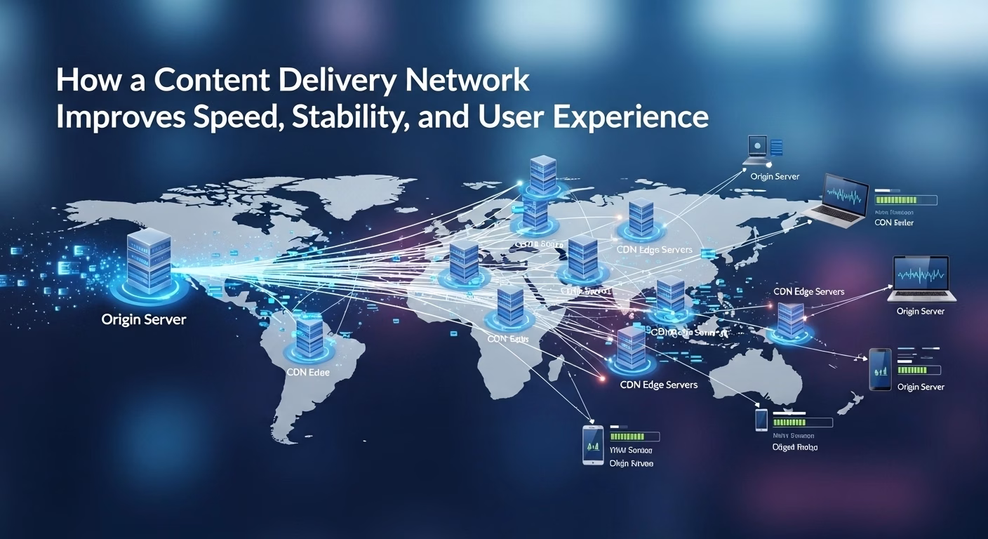 Content delivery network improves website speed and stability