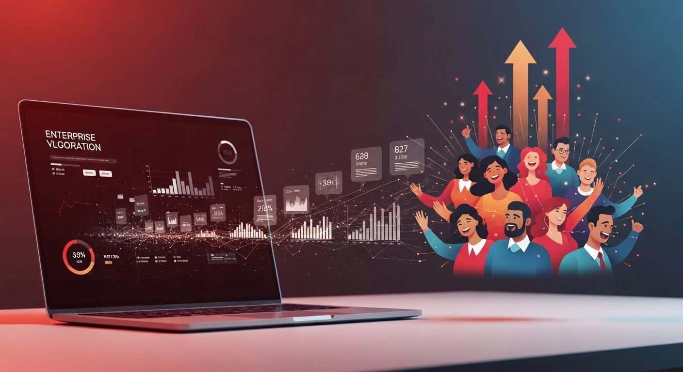 Digital marketing agency strategy dashboard showing SEO analytics, paid ads performance and lead growth metrics
