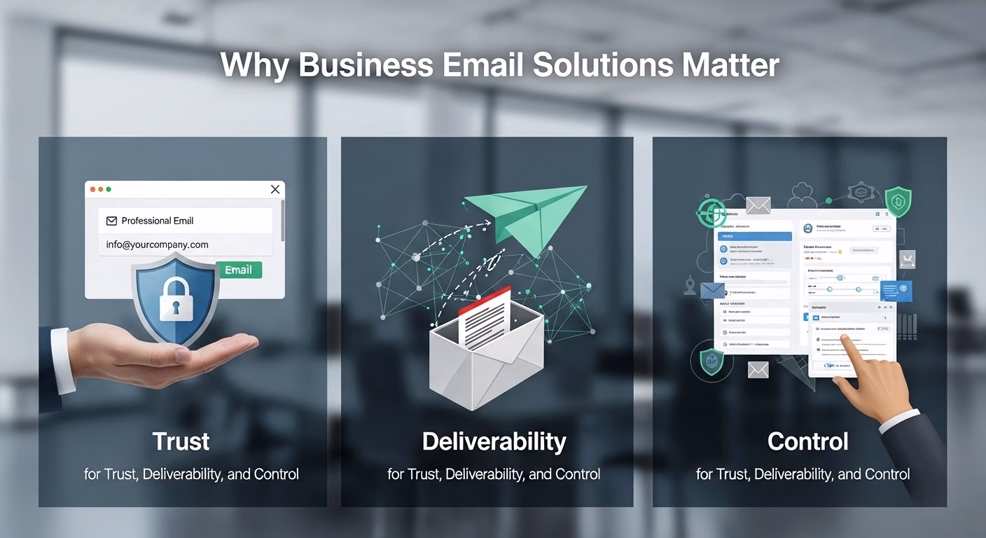 Secure business email system supporting professional communication