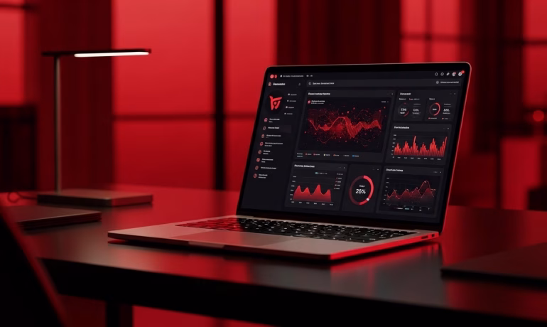 Advanced analytics dashboard with machine learning insights and predictive business data analysis