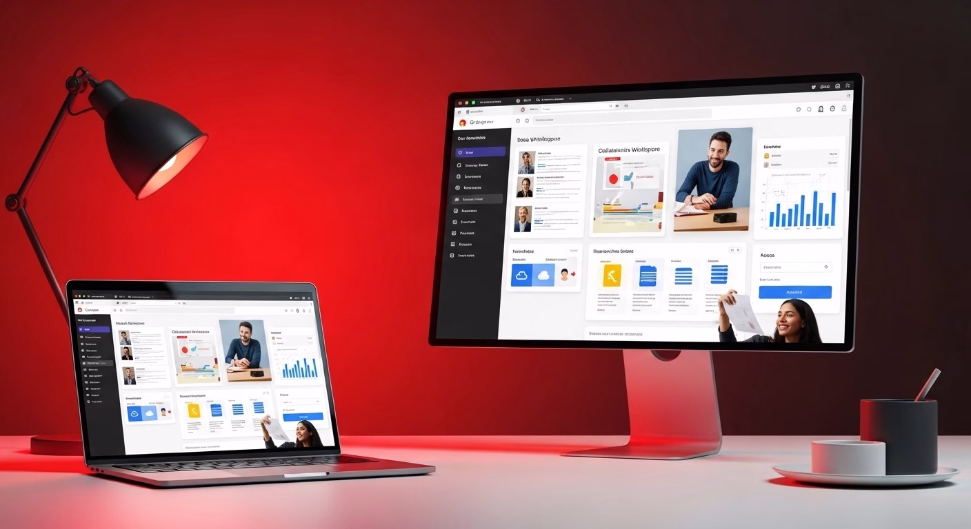 Google Workspace for business collaboration dashboard with shared documents and real-time editing