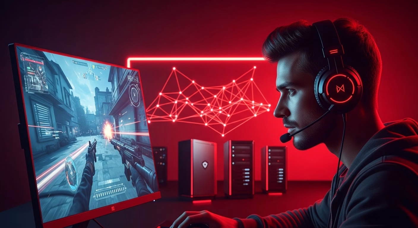 Optimized gaming server dashboard showing real-time multiplayer performance with low latency in Pakistan