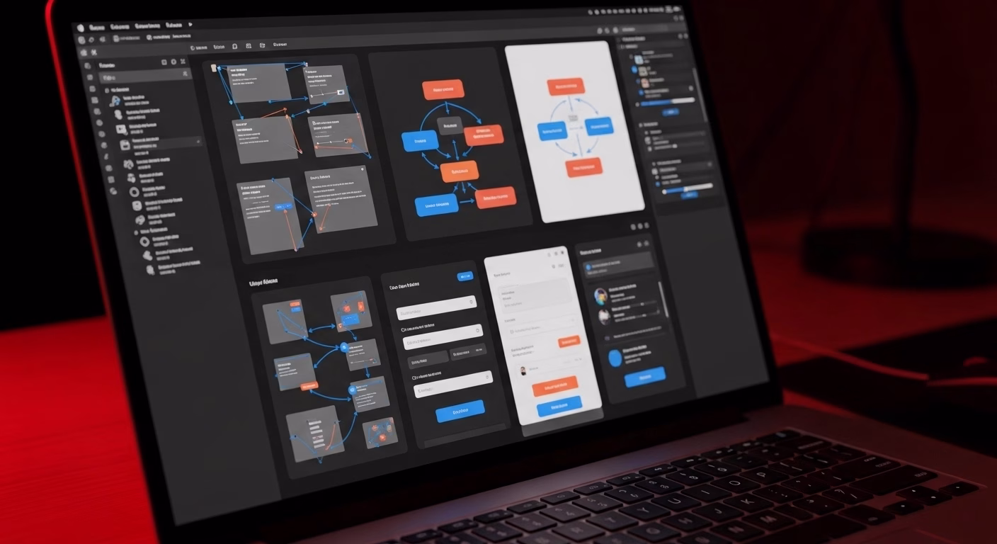 UI UX design dashboard showing user experience optimization