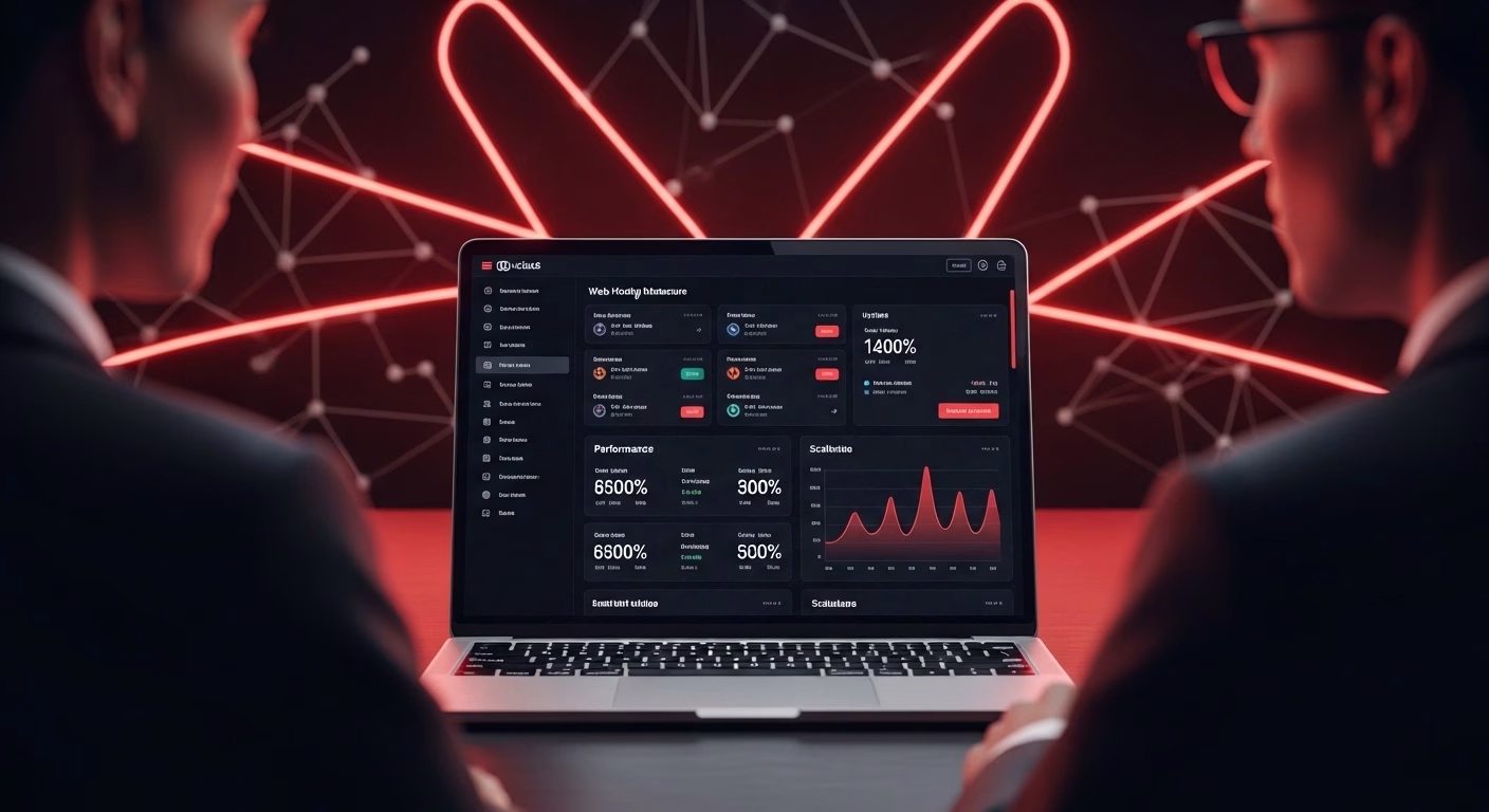 Business web hosting infrastructure supporting fast and reliable website performance