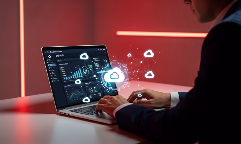 cloud computing environment with security layers encryption and scalable business infrastructure