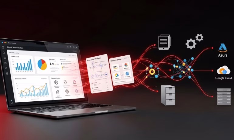 Cloud automation and data centralization in digital transformation process