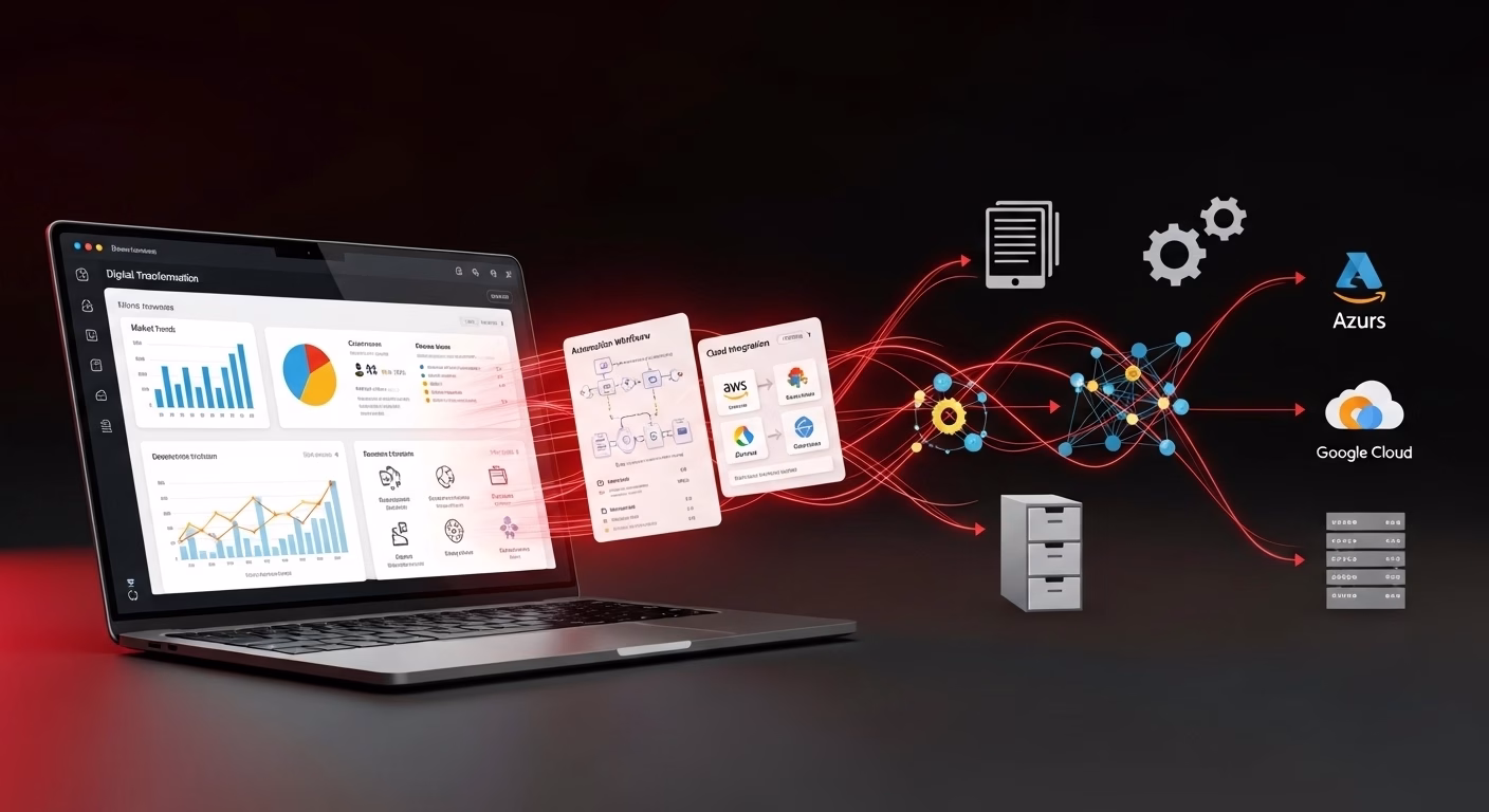 Cloud automation and data centralization in digital transformation process