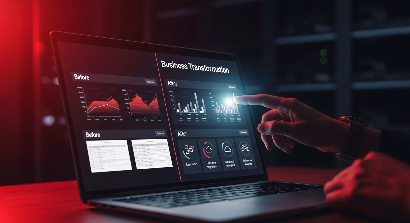 Digital transformation solutions improving business processes and customer experience