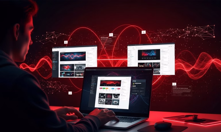 Unlimited web hosting dashboard managing multiple websites and projects efficiently