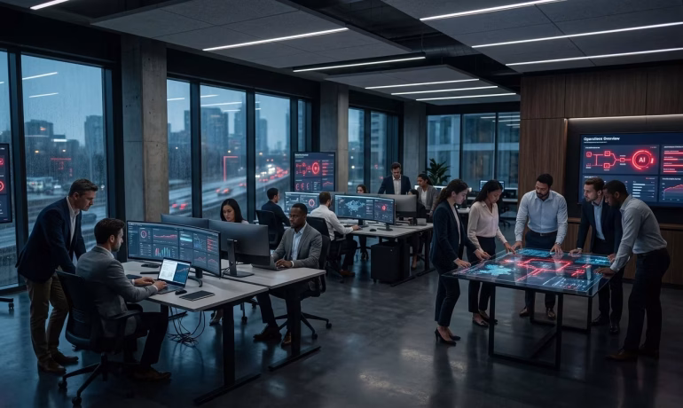Generative AI automation dashboard helping businesses streamline workflows and customer communication