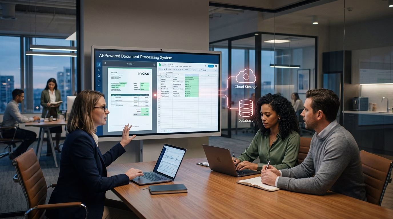 Business team using digital transformation solutions to improve operational efficiency