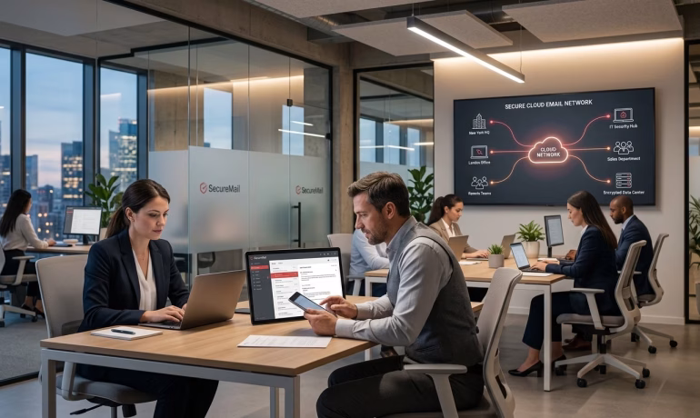 Professional business communication through Rackspace email on secure cloud infrastructure