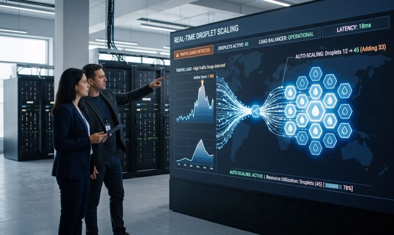 Droplets VPS servers supporting cloud hosting and scalable business applications