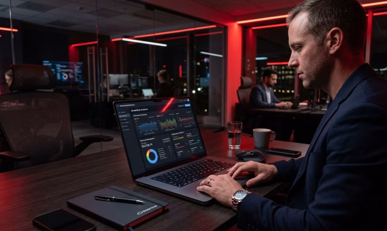 Business cloud services with secure scalable infrastructure and optimized performance