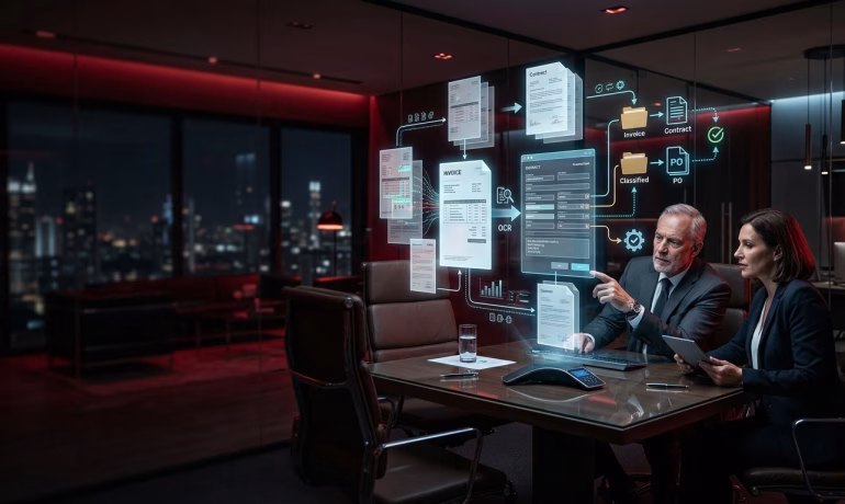 Intelligent Document Processing using AI and OCR to automate invoice and document data extraction