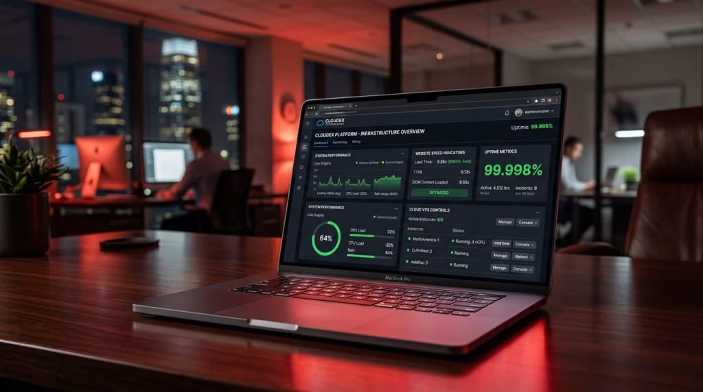 Cloud VPS hosting infrastructure supporting business website growth with improved performance, scalability, security, and reliability.
