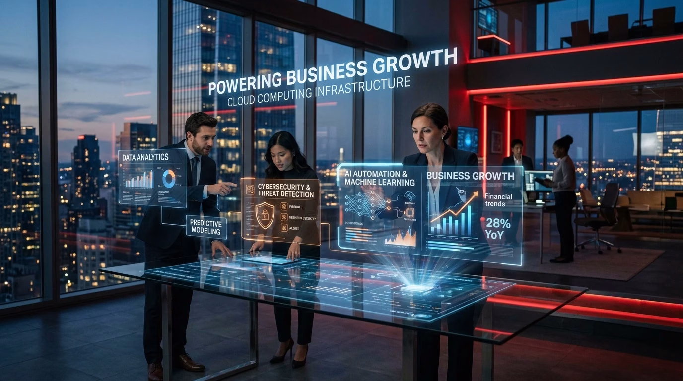 Business team using digital transformation solutions to improve productivity and customer experience