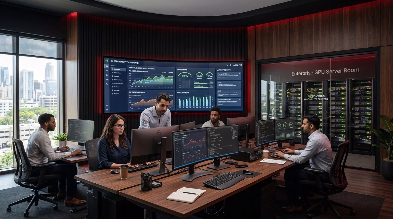 Data scientists using GPU hosting for AI development and advanced computing