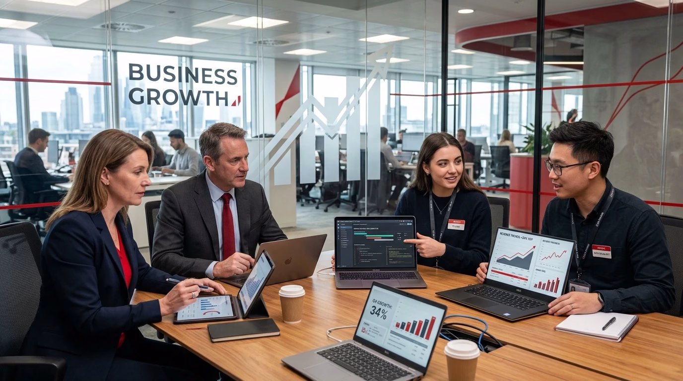 IT professionals collaborating through staff augmentation services to support software development and technology projects.