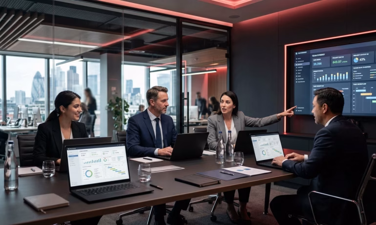 Microsoft 365 business collaboration platform enabling secure file sharing and team communication