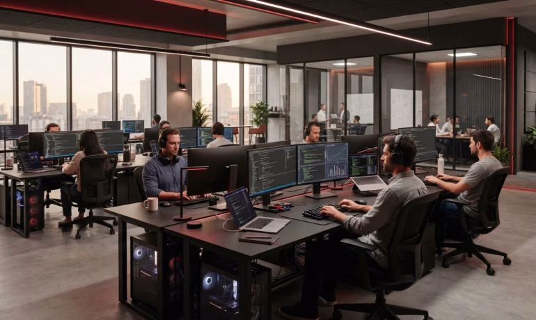 Enterprise GPU hosting solution supporting AI models, deep learning, rendering, and large-scale computational workloads.