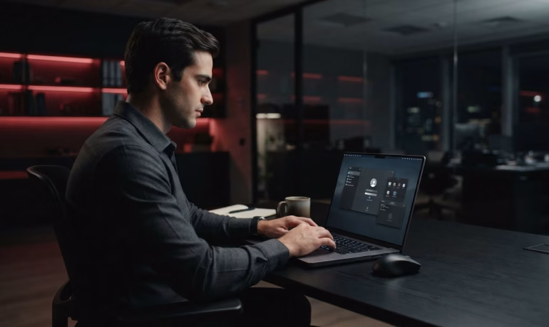 Business professionals securely accessing an RDP Server for remote business operations