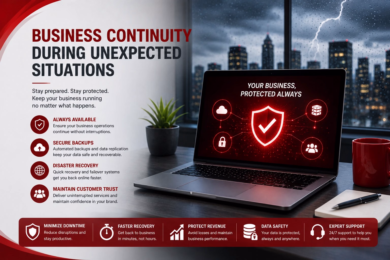 Remote desktop server infrastructure supporting secure business applications and remote workforce