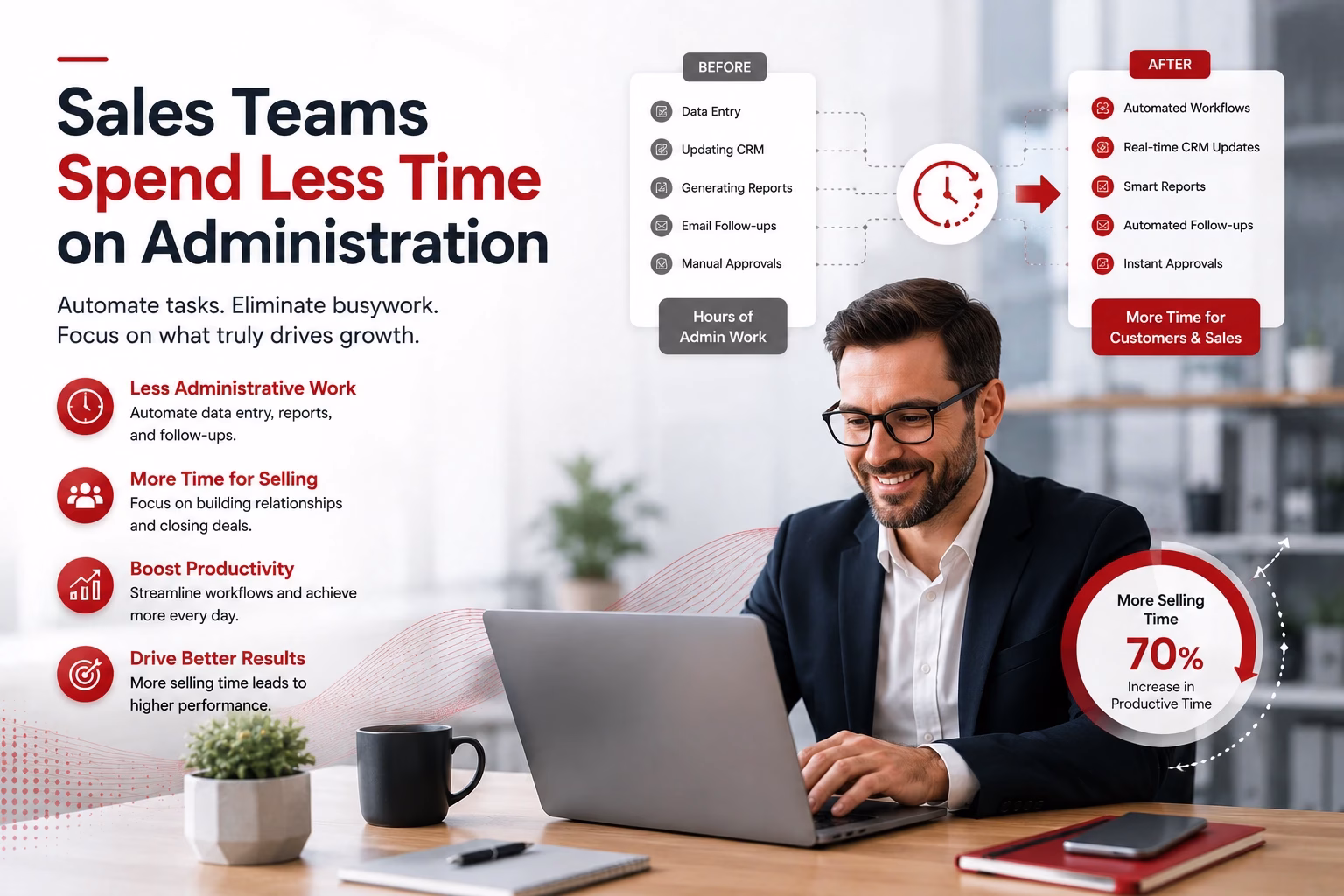 Sales Teams Spend Less Time on Administration