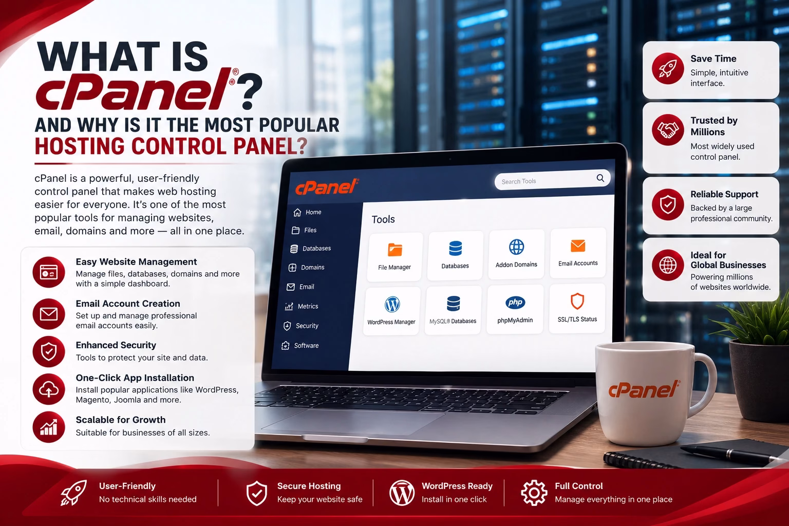 What is cPanel hosting control panel for website and server management